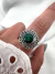Anillo Celta Verde Biselado Plata 925