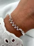 pulsera alondra enlace rainbow 19 cm acero blanco