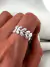 Anillo Regulable Spike Acero blanco