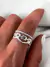 Anillo Regulable Onda String Acero blanco