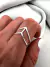 Anillo Doble Púa Acero blanco