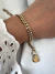 Pulsera Alondra Corazón 19 Cm Acero dorado