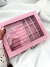 Joyero Multiaccesorios con tapa de vidrio Rosa