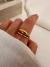 Anillo Doble Chunky Acero dorado