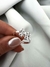 Anillo Moñito Cubik Acero blanco - comprar online