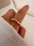 Anillo Seguidilla Corazón Chunky Acero dorado