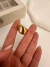 Anillo Ovalo Chunky Acero Dorado - comprar online