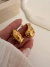 Par Aros Gota Cubik 2,5 Cm Acero dorado en internet