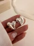 Par Aros Maxi Amore Cubik Acero blanco
