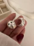 Par Aros Ball Macizo Rainbow Acero blanco - comprar online
