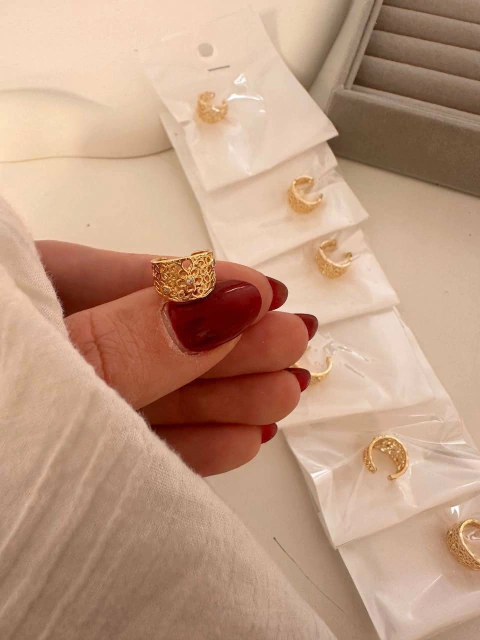 Blíster Earcuff x 6 Acero dorado/ARCUFF27D