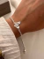 Pulsera Butterfly 19 cm Acero Blanco