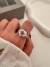 Anillo Torbellino Corazón Acero blanco