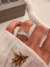 Anillo Enlace Zircon Acero blanco