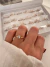 Caja Anillos x 24 Acero dorado
