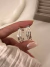 Par Aros Triple Argolla 2,5 Cm Acero blanco