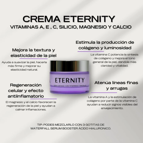 Eternity crema antiage con vitaminas A, E y C Nela Beauty - comprar online