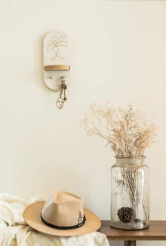 Porta Llave - LLavero ovalado melamina diseño Flor en internet