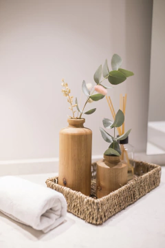 Floreros de madera Muna - set x 2 con ramitos en internet