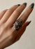 Anillo plata 925. Dos rosas
