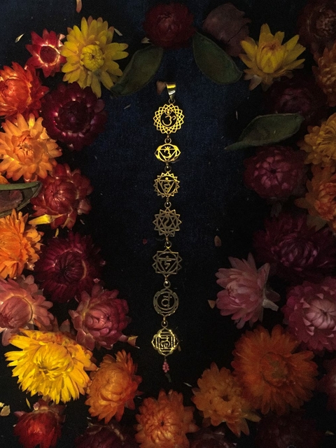 Colgante 7 Chakras en Bronce Puro