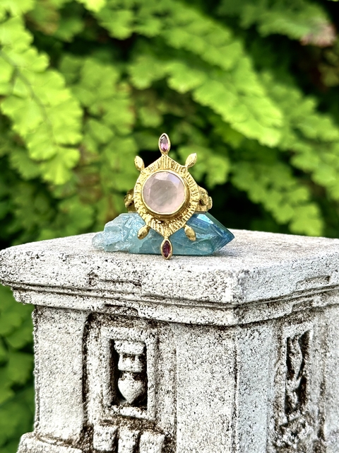 Anillo sol bizantino bronce