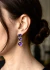 Aros plata 925 con amatista. Sasha - comprar online