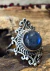 Anillo plata 925 con labradorita. Louisa - Shiló Joyas de Diseño