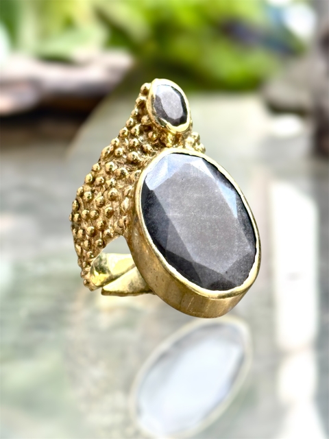 Anillo Edrielle Obsidiana