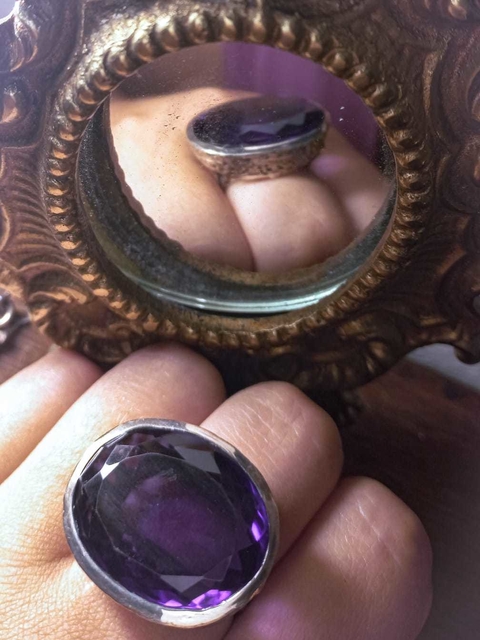 Anillo Teva Plata 925 y Amatista