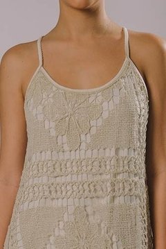 Vestido de Renda Filé completo na internet
