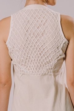 Vestido em tecido Orgânico com detalhe Rede de Pesca - NCC Ecobrands