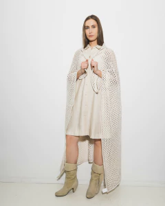 Image of labirinto embroidered scarf