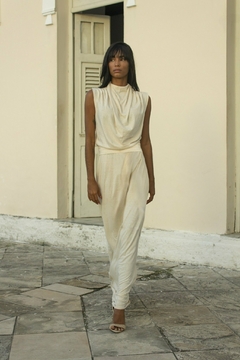 sleeveless draped dress - buy online