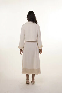Wrap Skirt and Lace Jacket Set on internet