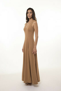 Wide Flared Dress in Cotton and Silk Knit - buy online