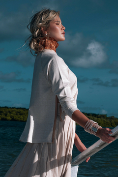 Blusa detalhe em seda - comprar online