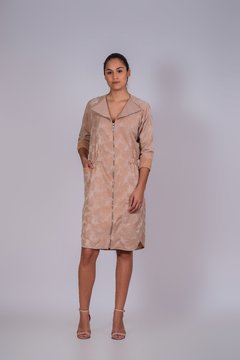 3/4 Sleeve coat style dress in jacquard - NCC Ecobrands