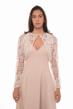 Long Sleeve Filet Lace Bolero on internet