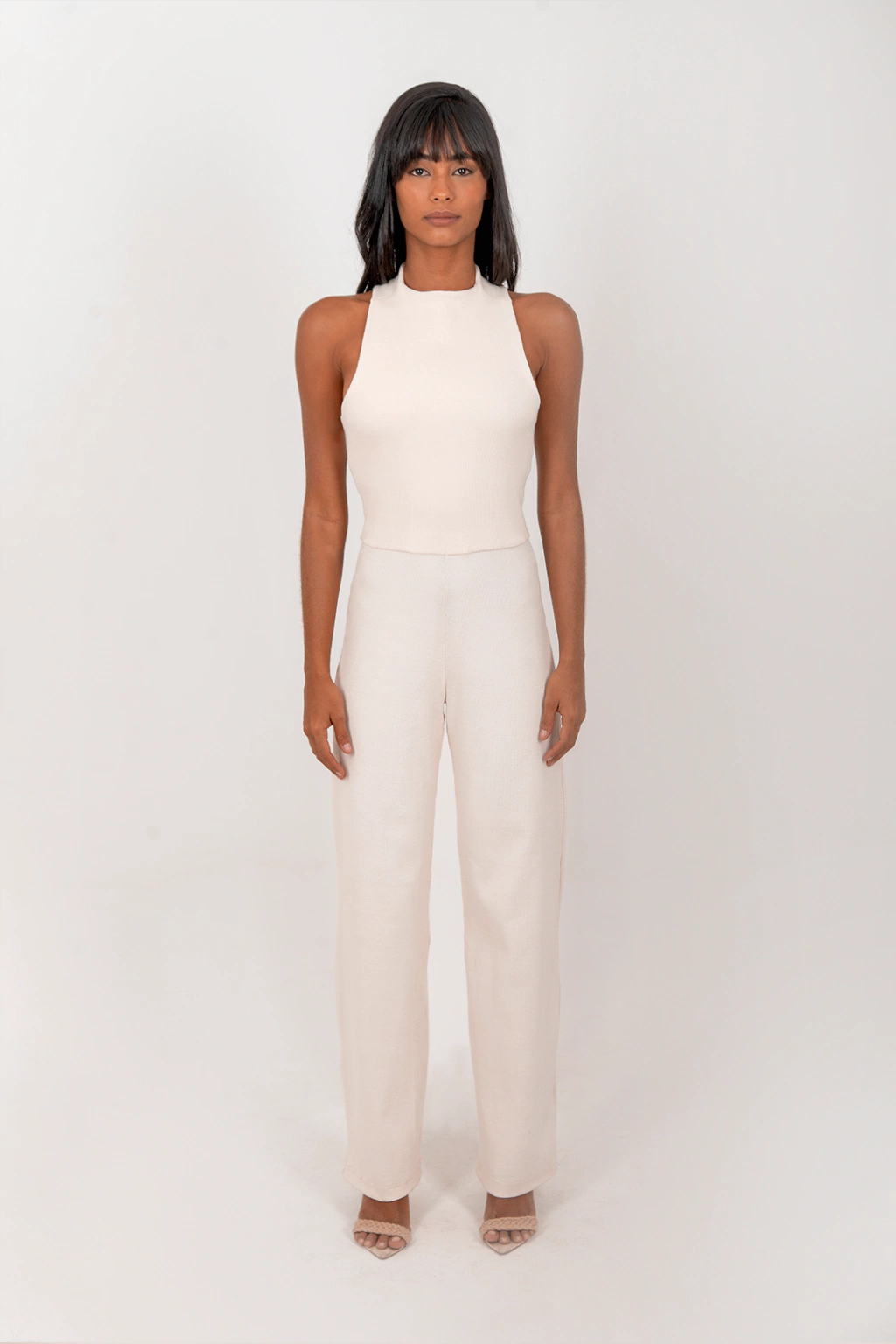 Macacão Em Malha Canelada