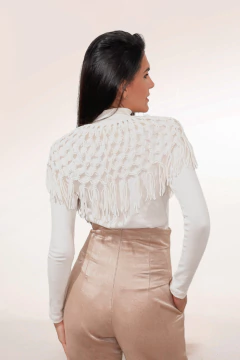 Imagem do Blusa de ribana com gola em macramê