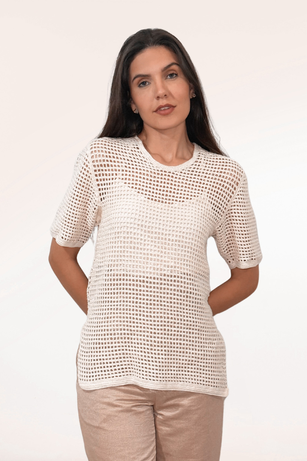 Blusa orgânica em Crochê