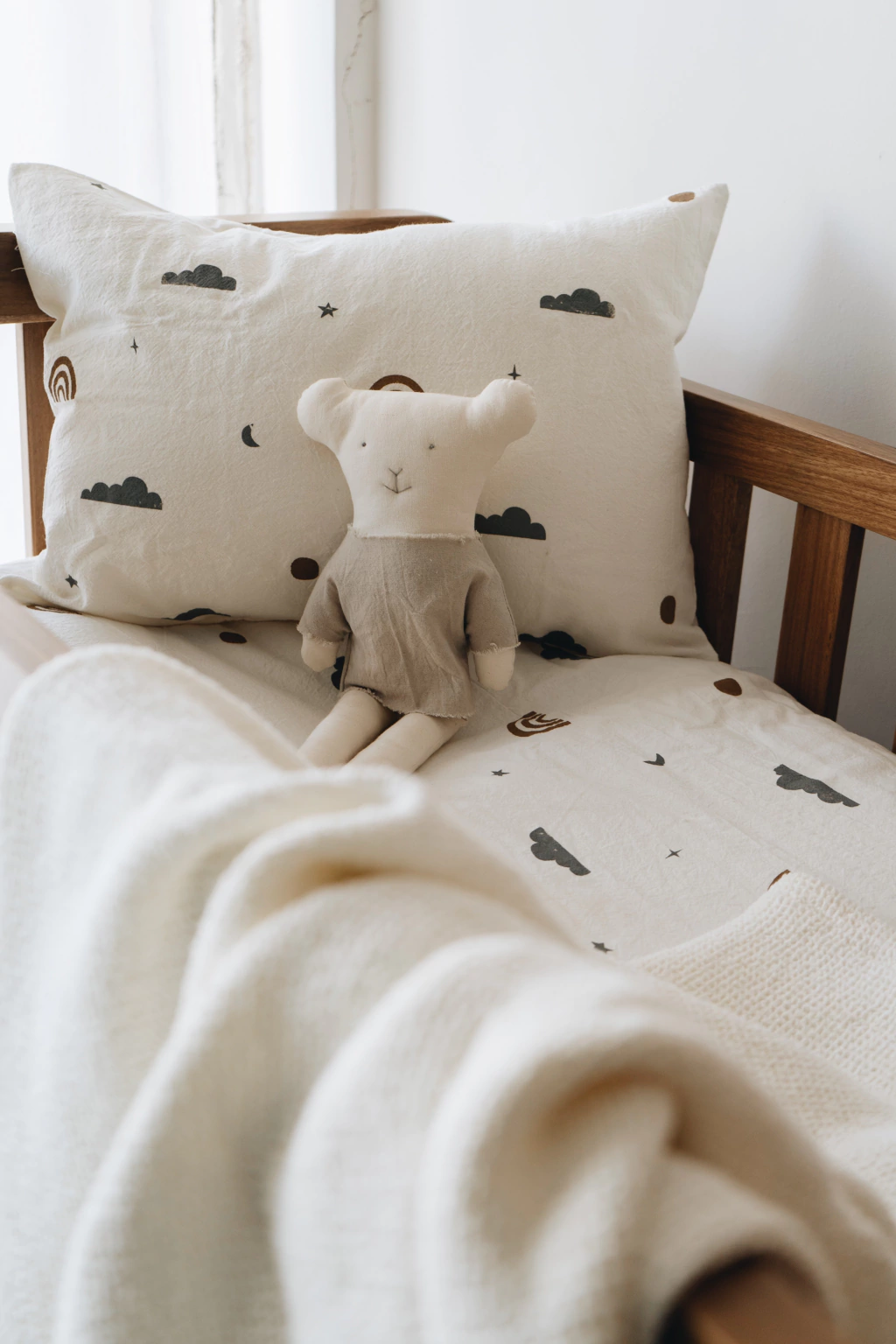 Set acolchado cuna funcional Nube