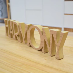 Decoración de madera palabra Harmony - CLARA STORE