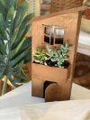 Casita de pie o colgante con macetero 35x15x9 cm (sin suculentas)
