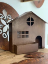 Casita de pie o colgante con macetero 22x22x9 cm