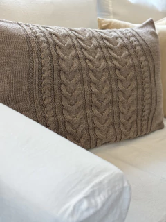Funda de almohadón trenzas visón 50x70 cm (sin relleno) - comprar online