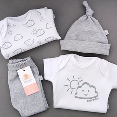 Sol y nubes| conjunto 4 piezas