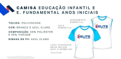 Colegio Elite / Regata Unissex (do infantil ao 5° ano do fundamental 1) - Modelo Novo