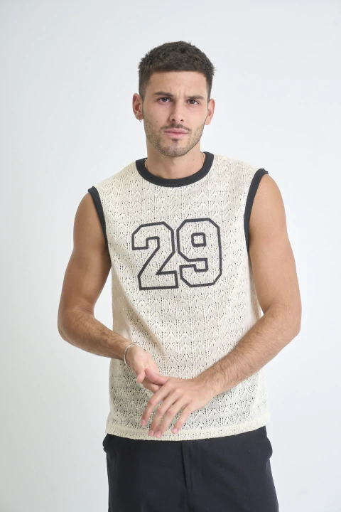 Musculosa Crochet Estampa